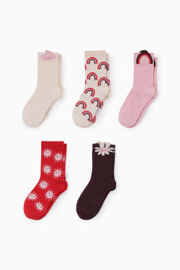 Pack de 5 - soles y arcoíris - calcetines con dibujos