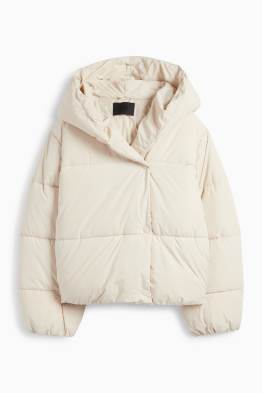 Steppjacke mit Kapuze - wasserabweisend