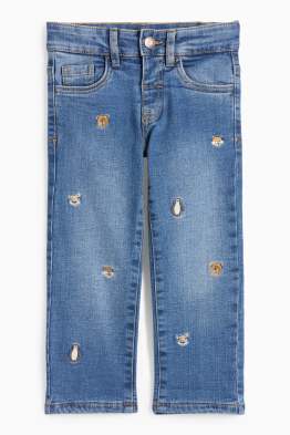 Motivo animali selvatici - straight jeans - termici