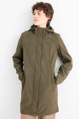 Softshellmantel met capuchon - waterafstotend - 4 Way Stretch