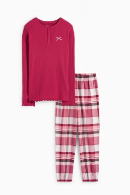 Strikje - pyjama met flanellen broek - 2-delig