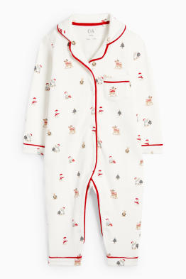 Sneeuwpop en rendier - babypyjama voor de kerst