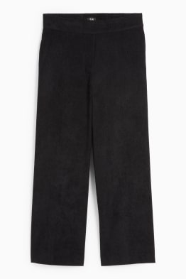 Pantaloni di velluto a coste - vita media - gamba ampia