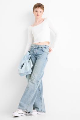 Wide leg jeans - mid waist