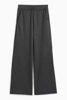 Pantaloni di jersey - a quadretti
