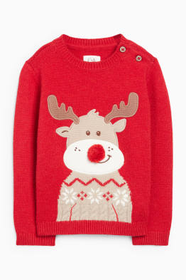 Reindeer - baby Christmas jumper