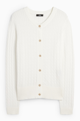Strickjacke - Zopfmuster
