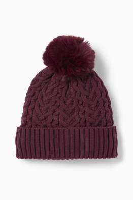 Gorro con pompón - ochos