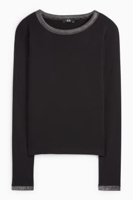 Longsleeve - slim fit - ribstof