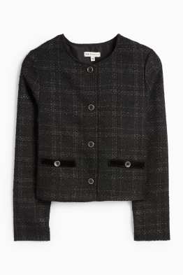 Blazer en finition bouclé - à carreaux