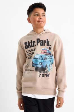 Skateboard e camper - felpa con cappuccio