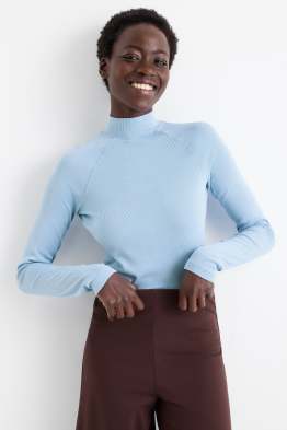 Maglia a maniche lunghe - slim fit - a coste