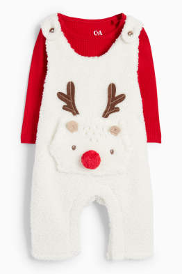 Rentier - Weihnachts-Baby-Outfit - 2 teilig