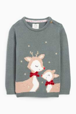 Renne - pull de Noël pour bébé