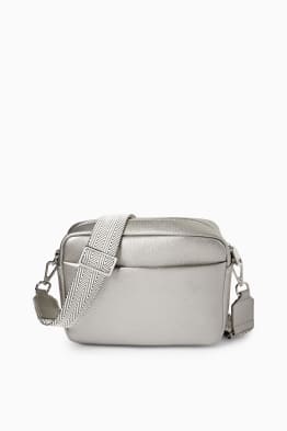 Crossbody bag with detachable bag strap - faux leather