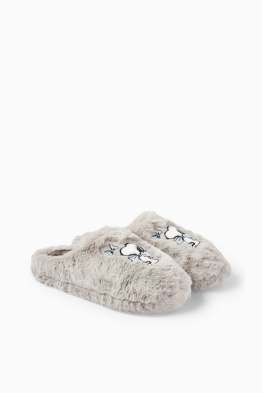 Faux fur slippers - Snoopy