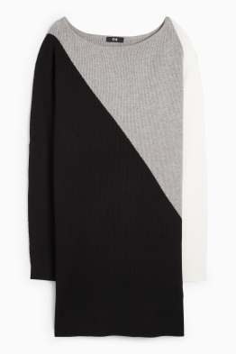 Robe en maille - finition côtelée