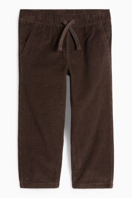 Pantaloni termici di velluto a coste - tessuto tramato