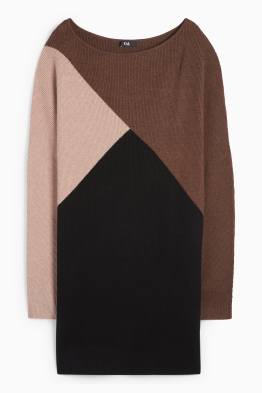 Knitted dress - ribbed