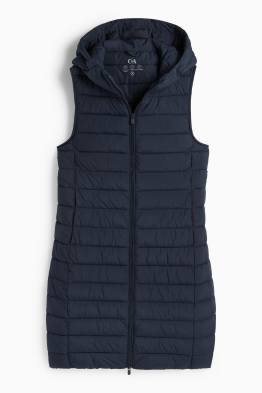Gewatteerde bodywarmer met capuchon