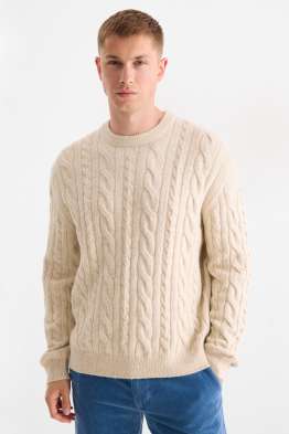 Jumper - cable knit pattern