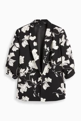 Longblazer - Relaxed Fit - geblümt