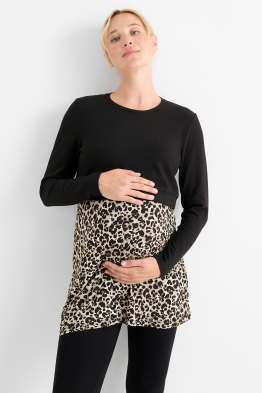 Voedingssweatshirt - 2-in-1-look - luipaardprint