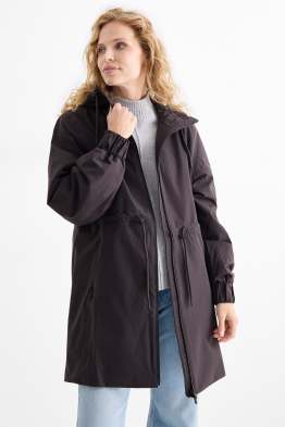 Cappotto impermeabile con cappuccio - foderato - impermeabile