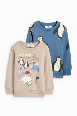 Set van 2 - ijsbeer en pinguïn - sweatshirt