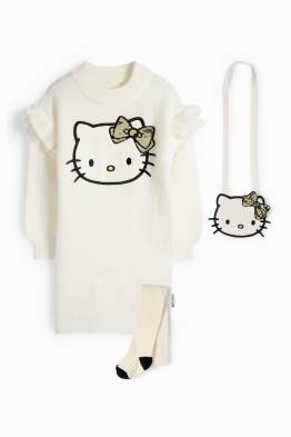 Hello Kitty - ensemble - robe en maille, sac et collants