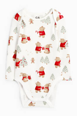 Orsacchiotto e albero di Natale - body natalizio per neonati