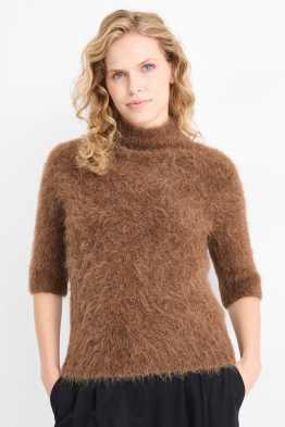 Maglione - a maniche corte - misto alpaca