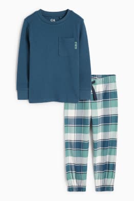 Pyjama met flanellen broek - 2-delig