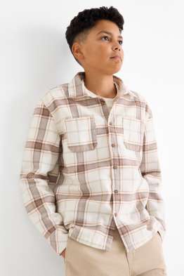 Flanell-Hemdjacke - kariert
