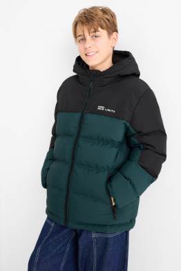 Chaqueta acolchada con capucha - hidrófuga