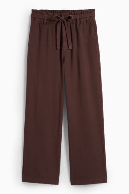 Stoffhose - High Waist - Barrel Leg