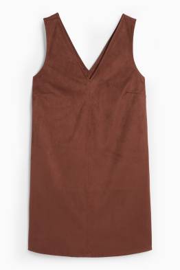 Robe - straight fit - faux suède