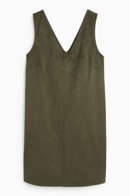Robe - straight fit - faux suède