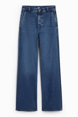 Wide leg jeans - high waist - LYCRA®