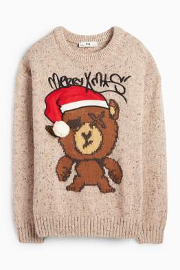 Teddybär - Weihnachtspullover