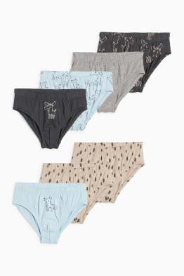 Multipack 7er - Wolf, Elch und Tannenbaum - Slip