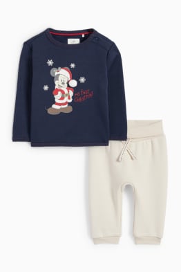 Micky Maus - Weihnachts-Baby-Outfit - plüschgefüttert