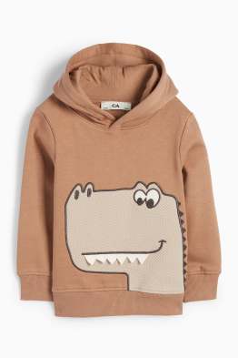 Motivo dinosauri - felpa con cappuccio