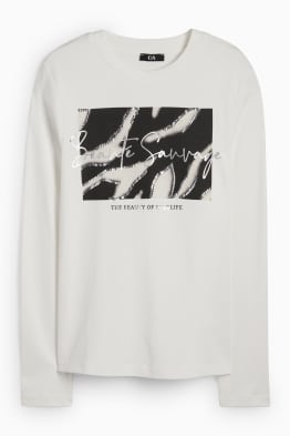 Tricou cu mânecă lungă - regular fit - aspect lucios