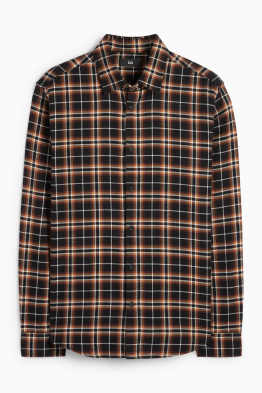 Chemise - relaxed fit - col kent - à carreaux