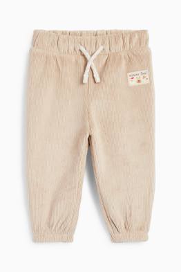 Pantalon de jogging chaud pour bébé de Noël - finition côtelée