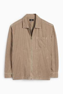 Veste-chemise en velours côtelé - relaxed fit - col kent