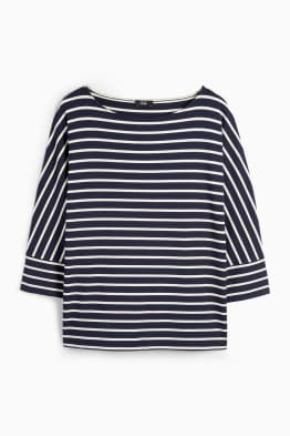 Haut à manches longues - regular fit - rayures