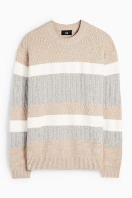 Jumper - striped - textured