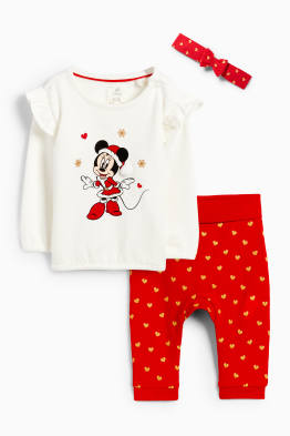 Minnie Maus - Weihnachts-Baby-Outfit - 3 teilig